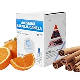 Recambio Ambimax Ambientador Naranja-Canela Extrem 100ml, 30 días de duración, 150m2 cobertura intensa, perfume equilibrado. Bares, restaurantes, tiendas de moda (NO INCLUYE APARATO)