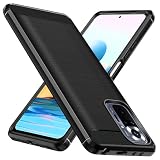 ivoler Funda para Xiaomi Redmi Note 10 Pro, [Protección Militar] Carcasa Protectora Antigolpes, Fina Suave TPU Silicona Caso Delgada Anti-Choques Antihuellas Bumper Case, Negro