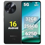 DOOGEENEXT Note 59 Pro Smartphone 5G Libre, 32GB+256GB, Pantalla IPS 6,75' 120Hz, T8200 6nm Octa-Core Android 15 Móvil, Cámara 16MP+8MP, Batería 6250mAh, Dual 5G Dual SIM, Widevine L1, GPS NFC Negro