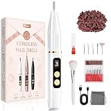 Torno para Uñas Profesional 35000RPM 500mAh Lima Uñas Electrica, Blanco | 12 en 1 Torno Uñas, Pantalla LED, 12 Accesorios, 9 Velocidades, Recargable USB-C Portátil para Manicuras y Pedicuras