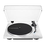 Audio-Technica AT-LP70XBT Giradiscos inalámbrico con tracción por Correa Totalmente automático (Blanco/Negro)