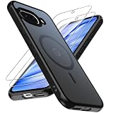 Natbok Magnética Funda para Google Pixel 9a, Funda Pixel 9a Compatible con MagSafe con 2 Protector de Pantalla, Carcasa Translúcida Mate Trasera Fina Antigolpes para Google 9a