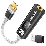 MoKo Adaptador Auriculares USB-C a 3,5mm Jack, DAC Cable Tipo-C a 3,5 Aux