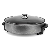 Orbegozo Olla eléctrica PZ 4270, 42 cm, 1500W, Capacidad 10 litros, Tapa de Cristal con asa y válvula de Seguridad