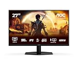 AOC Q27G42XE Gaming Monitor 27 Pulgadas 180Hz Panel Fast IPS, 1ms GtG, HDR10, G-Sync Compatible, Altavoces, (2560x1440 HDMI 2X 2.0 DP 1x 1.4) Negro