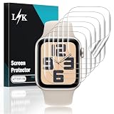 L K LϟK 6 Pack Protector de Pantalla para Apple Watch 40mm Series 4 5 6 SE - Sin Burbujas Cristal Vidrio Templado Premium Dureza 9H Funda Compatible Kit Fácil de Instalar