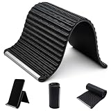 Beryes Soporte para teléfono móvil plegable de silicona antideslizante | Soporte de escritorio universal antideslizante compacto para smartphone y tablet, hogar, oficina, viajes, avión