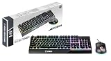 MSI Vigor GK30 Combo, QWERTY, ES Layout – Teclado Gaming RGB 6 Zonas + Ratón GM11 5000 dpi, Diseño Ambidiestro, Conexión USB 2.0