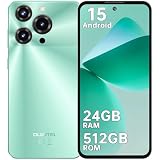 OUKITEL C69 Telefono Movil 2026, 24GB RAM+512GB ROM/TF 1TB, 7,2' HD+ 120Hz Pantalla Telefonos Moviles Libres, Batería 6000mAh Android 15 Smartphone, Cámara 64MP+8MP, Face ID/OTG/NFC/Fingerprint, Verde