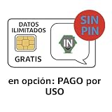 Tarjeta SIM Pago por Uso (con Datos IlimitadosGRATIS) o Tarifa Plana | con el Pin=borrado/deshabilitado | para Móvlies, Alarmas, Relojes, localizadores, etc | GSM-2G+3G+4G+5G | Llamadas+SMS+Datos