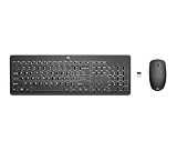 HP 230 Combinación de Teclado y Ratón Inalámbricos(1600 PPP, Batería hasta 16 Meses de Duración, Puerto USB-A, Indicadores LED, Windows) Teclado QWERTY Español - Negro