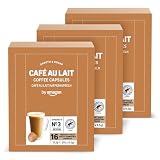 by Amazon Café Con Leche Cápsulas De Café, en cápsulas compatibles con dolce gusto, 48 cápsulas (3 paquetes de 16)