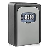 Newpop Caja de Seguridad para Llaves con código de 4 dígitos hogar(Gris)