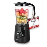 EMERIO Batidora de pie, función de hielo picado, recipiente de 1,5 l, 2 velocidades + función de pulso, unidad de cuchillas de acero inoxidable, interruptor de seguridad, 500 vatios, BL-124816.8
