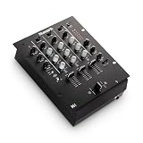 Numark M4 Mesa de Mezclas DJ de 3 Canales para Scratch, Instalable en Rack, con EQ de 3 Bandas, Entrada de Micro y Crossfader Reemplazable con Controles Inversión y Curva