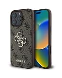 Guess Funda Compatible con iPhone 16 Pro MAX Back-Cover hul - 4G PU Big Logo - Marrón (iPhone 16 Pro MAX)