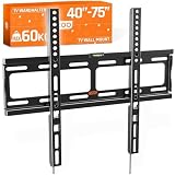 RICOO Soporte TV Pared Fijo Plano Ultra Delgado Televisión 26-55' (66-140cm) F0244 Universal Televisor LED/LCD/Curvo VESA 200x200-400x400