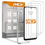 REY 3X Protector de Pantalla y Funda Anti-Shock para TCL 50 SE, Cristal Vidrio Templado y Silicona TPU de Alta Resistencia