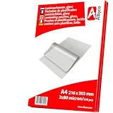 100x fundas de laminación Albyco A4 - 216 x 303 mm - 2 x 80 (160) micras | Fundas de laminación brillantes Albyco – Tamaño A4 – Calidad profesional – Ofrecen una protección atractiva y resistente.