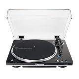 Audio-Technica AT-LP70XBT Giradiscos inalámbrico con tracción por correa totalmente automático (Negro/Plata)