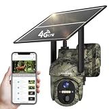 LEMNOI Camara Vigilancia 4G Exterior Solar con Tarjeta SIM Preinstalado sin WiFi, 4G Cámara con 2K Visión Nocturna, Detección de Movimiento, PTZ 360°, Audio Bidireccional, IP66 Impermeable (1 Pieza)
