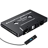 Mersoco Adaptador de cassette Bluetooth 5.0 con función manos libres - Adaptador de cassette para auto a AUX para radio de coche, compatible con smartphone, reproductor MP3, PC