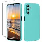 YXKJ - Funda para Samsung Galaxy A16 5G/4G, con 2 Piezas Protector de Pantalla, Cáscara Silicona Líquida Delgada y Suave [Toque Cómodo] [Anti-Choques] - Azul Hielo