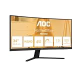 AOC CU34B3E Monitor 34 Pulgadas 120Hz Panel VA, 4ms GtG, HDR Ready, Adaptive Sync, (3440x1440 HDMI 1x 2.0) Negro