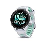 Garmin Forerunner 265S Reloj Inteligente para Correr, Unisex, tamaño de 42 mm, Piedra Blanca/Neo Tropic