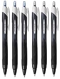 Rollerball de tinta jetstream 1.00 m/m (6 uidades 3 azules, 3 negros)