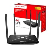 Mercusys MB115-4G - Router 4G LTE SIM, WiFi 300 Mbps, 4 Puertos Ethernet | Internet sin Fibra en Cualquier Lugar. Inserta una Tarjeta SIM y Listo. Control Parental. App Mercusys. 4 Antenas Potentes.
