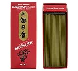 Nippon Kodo Incienso Morning Star Sándalo, Incienso de Estilo Japonés de 200 barritas, Incluye incensario, 200 unidad, 1
