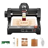 LONGER Ray5 mini grabado láser, grabador láser CNC de 3,5 W de alta velocidad con Wi-Fi, parada de emergencia, para grabado en madera, metal, acrílico y cuero, área de trabajo 140 × 130 mm