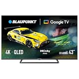 BLAUPUNKT Smart TV 43' QLED 4K Ultra HD, Google TV con Chromecast, Dolby Audio, Wi-Fi Dual Band, Bluetooth 5.0 y Control por Voz, Negro 43QBG6000S