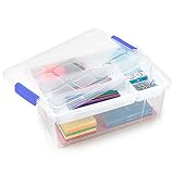Acan Tradineur - Caja de plástico transparente con tapa Nº 31, incluye bandeja, cajón de almacenaje, ordenación, almacenamiento, fabricada en España, 9 litros, 37 x 26 x 14 cm