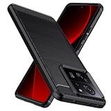 Natbok Funda para Xiaomi 13T/Xiaomi 13T Pro,TPU Suave + Fibra de Carbono Flexible Carcasa Grado Militar a Prueba de Golpes, Anti-Raspaduras, Antideslizante, Negro