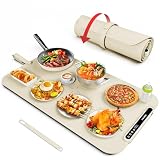 iTRUSOU Placa térmica portátil Plegable. Calefacción Uniforme, Temperatura Ajustable, Material Nano-Silicona. Mantiene Caliente o descongela Alimentos. Ideal para Uso Seguro en Superficies