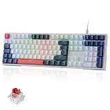 Redragon K668 RGB Teclado Gaming Mecánico 105+4 Teclas QWERTY Español | Interruptores Rojos Socket Hot Swappable Espumas Absorbentes 2 Sets Teclas Mixtas