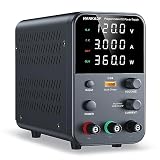 Fuente de alimentación conmutada DC (0-120V,0-3A) Ajustable, Fuente de Alimentación Laboratorio de 4 dígitos de Alta precisión, Fuente de alimentación Variable para Mesa de Laboratorio, Negro