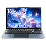 Ordenador Portátil 16 Pulgadas, Core i5-8210Y CPU, Win11 Pro PC Portátil 16GB RAM 512GB SSD, Clavier Rétroéclairé, 1080P FHD Pantalla Laptop, (Mini-HDMI+USB3.0+Type-C+Webcan+WIFI5+5800mah Battery)