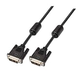 AISENS A117-0086 - Cable DVI 18+1 con ferrita (1.8 m, soporta resoluciones de 1920x1200) Color Negro