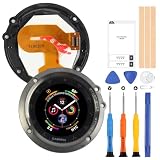 Para Garmin Fenix 3 LCD Pantalla para Garmin Fenix 3 3HR Smart Watch Piezas de Repuesto LCD Pantalla Táctil Screen con Kit de Reparación, Negro con Marco