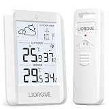 LIORQUE Estacion Meteorologica Interior Exterior con Sensor Exterior