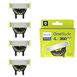 Philips OneBlade Original 360 cuchillas, compatibles con todos los mangos OneBlade y Pro, 4 unidades (modelo QP440/60)