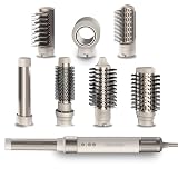 Cecotec Cepillo de Aire 8 Cabezales CeramicCare AirGlisse Champagne | 1400W, Moldeador Multifunción, Secador, Alisador, Motor Digital, Tecnología Coanda, Elimina el Frizz, 3 Temperaturas