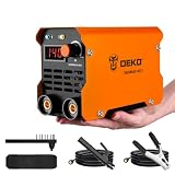 DEKO 140A 220V MMA ARC Soldador Inverter para Reparaciones en el Hogar, Maquina de Soldar de Metal, Bricolaje, Reparación de Bicicletas con Correa de Hombro Ajustable para Soldador