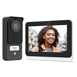 PHILIPS Videoportero WiFi 3K con Pantalla Táctil, RFID y Código QR | 2 hilos hasta 120 m, cámara 3K de 120°, pantalla 7', WiFi 2,4/5 GHz, 3 credenciales RFID, memoria y doble acceso.