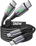 INIU 240W Cable USB C Carga Rapida, [2m+2m] PD3.0 Cable USB C a Tipo C