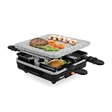 Tristar Raclette grill de piedra, 22 x 22 cm, 600 W, para 4 Personas