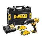 DEWALT Taladro percutor atornillador XR Brushless 18V, 2x2Ah, DCD778D2T-QW